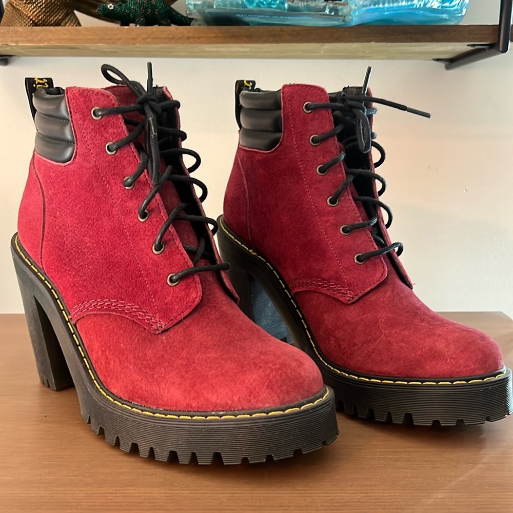 Rare Dr. Martens Persephone Cherry Suede